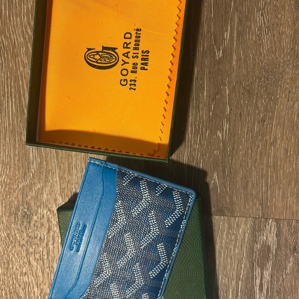 Goyard Blue Signature Card & Key Holder